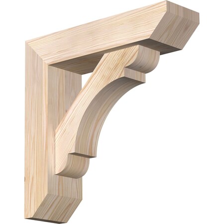 Ekena Millwork Olympic Slat Smooth Bracket w/ Offset Brace, Douglas Fir, 5 1/2"W x 20"D x 20"H BKT0604X20X20OLY06SDF